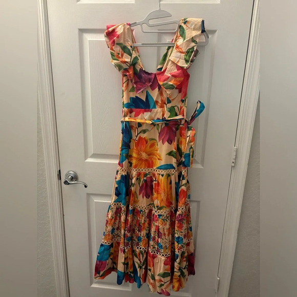 Farm RioMary’s Gardener Off-White Floral MaxiDress - Picture 7 of 9